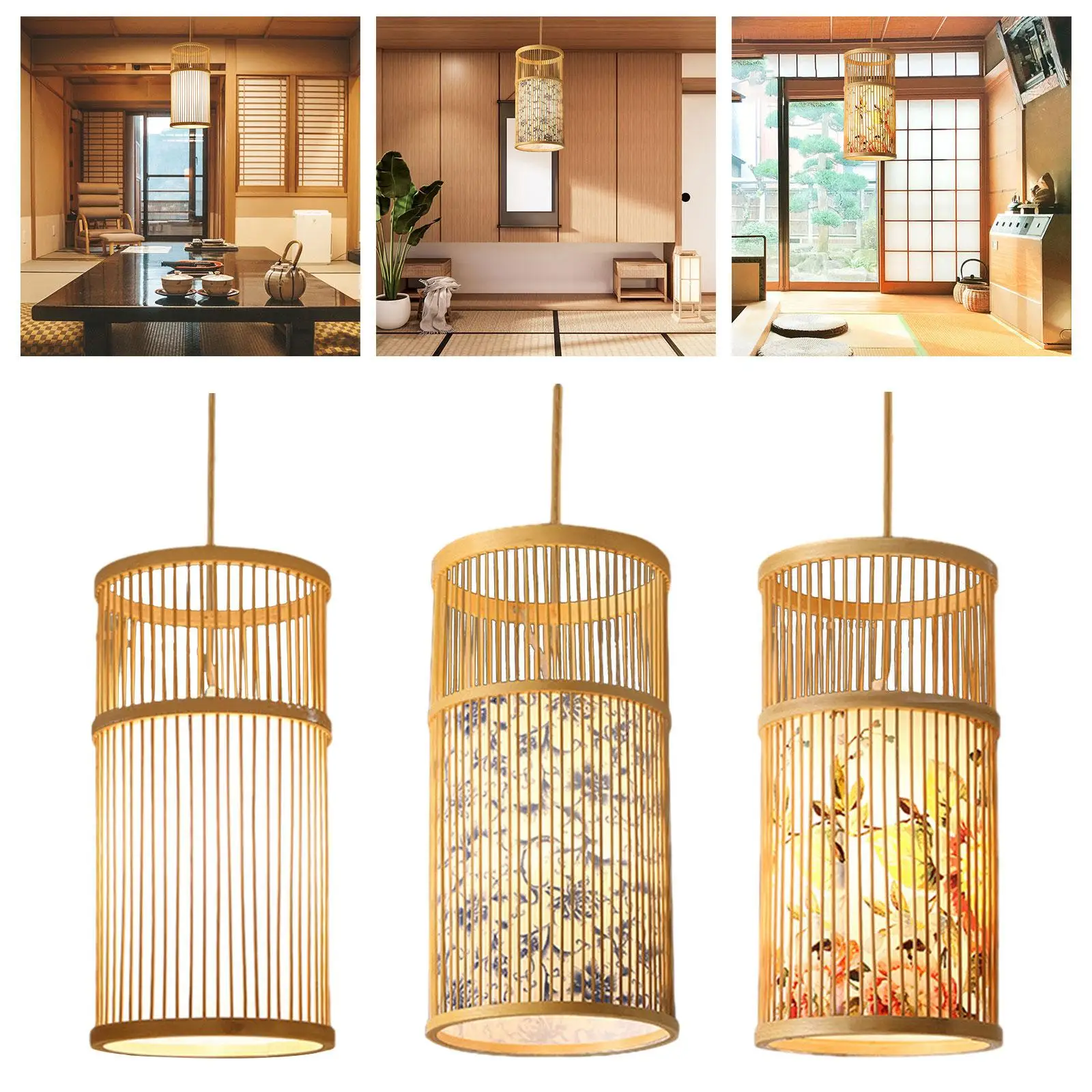 Farmhouse Pendant Light Boho Chandelier Light Fixture Rustic Ceiling Light