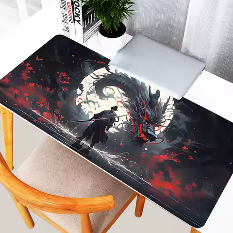 Mouse Pad Gaming Moon Samurai Pc Accessories Laptop Computer Speed Mini Pc Gamer Keyboard Desk Mat Big 100x50 Mousepad Gift