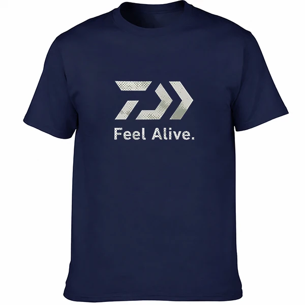 2026 New Sport Breathable T-Shirt, Outdoor Fishing Style Letter Arrow Print Casual Cotton Tee, Luxury Short Sleeve image 3