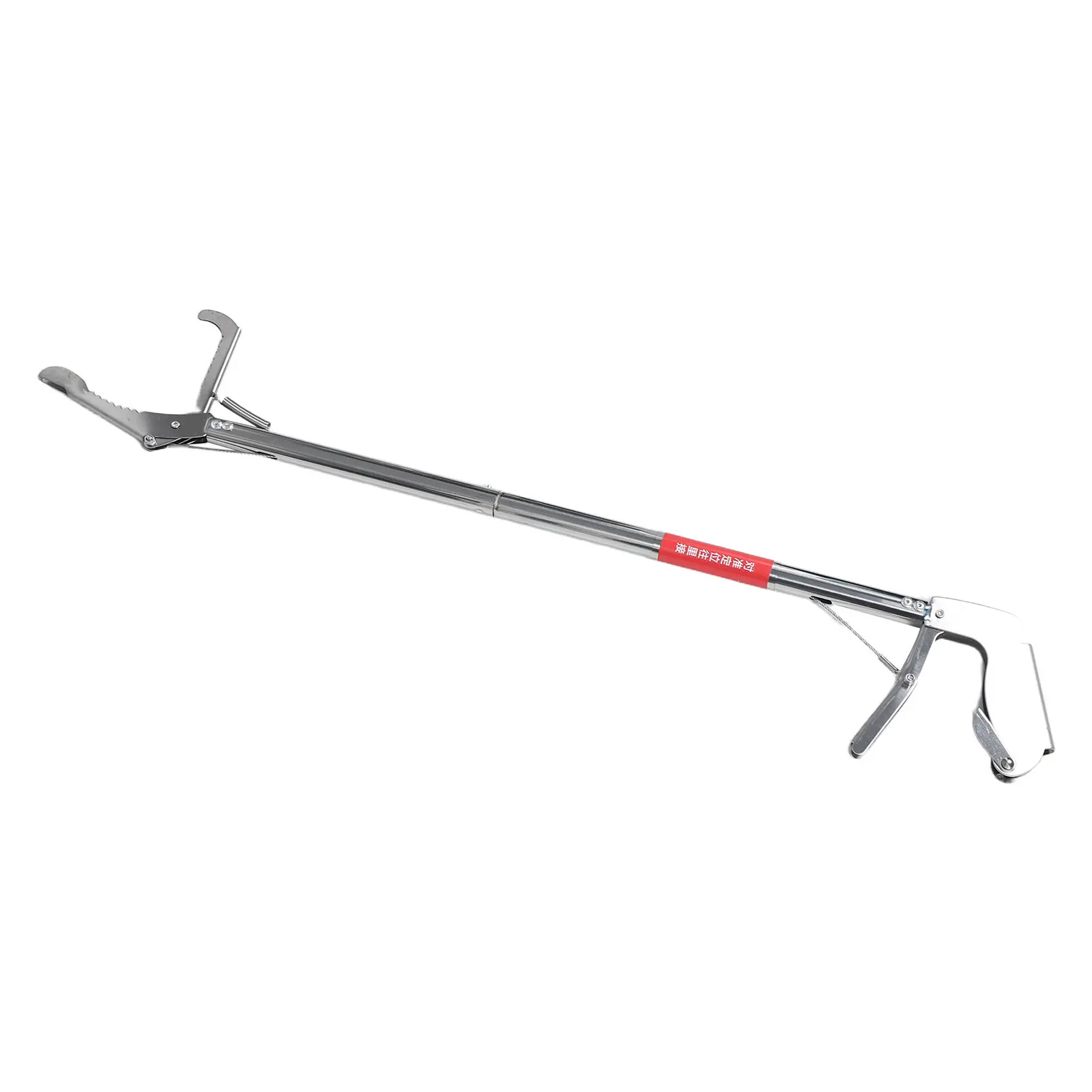 Collapsible Stainless Steel Crab Tongs Non-Slip Extended Handle Catching Snakes Eels Crabs Lobsters Seafood Tool