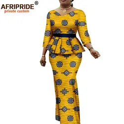 Vêtements africains pour femmes, ensemble de 2 pièces, tenues traditionnelles vintage, tenue Ankara avec ceinture A2226010