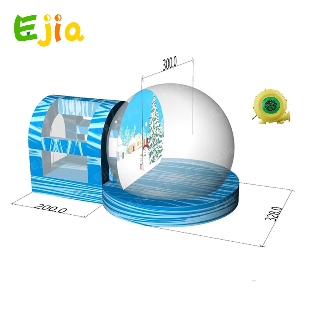 

Hot Sale 3/4/m Attractive Christmas Inflatable Giant Snowglobe Human Size Snow Globe Blow Up Giant Inflatable Snow Globes