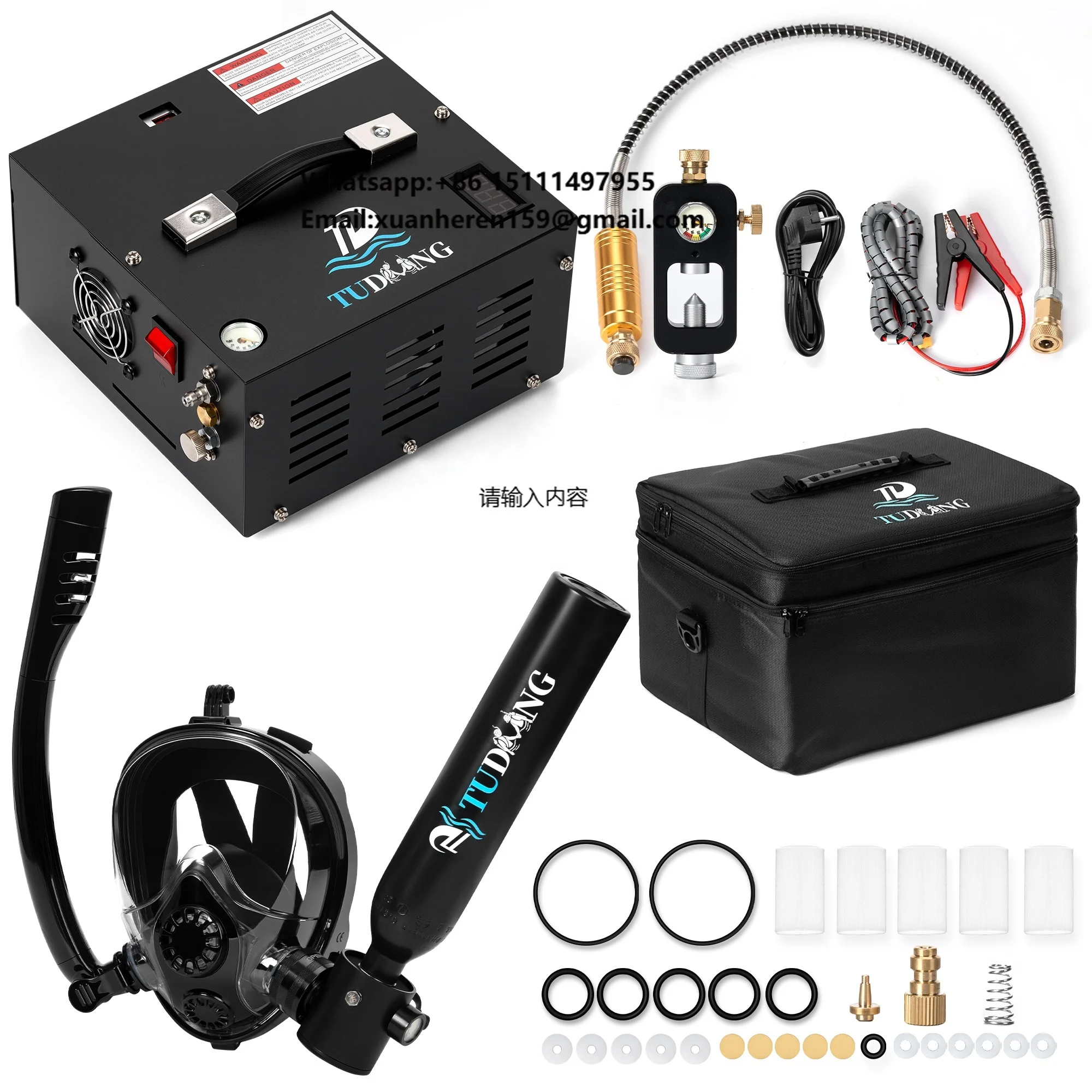 

TUDIVING OEM HPA High Pressure 3000psi 200Bar CE Underwater Swim Water Sports Scuba Diving Equipment Outdoor Activities Air Tank