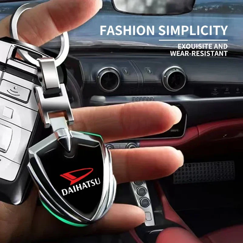 3D Metal Keychain Keyring Emblem Car Accessories For Daihatsu Terios Sirion Mira Materia Rocky YRV Feroza Charade Accessories