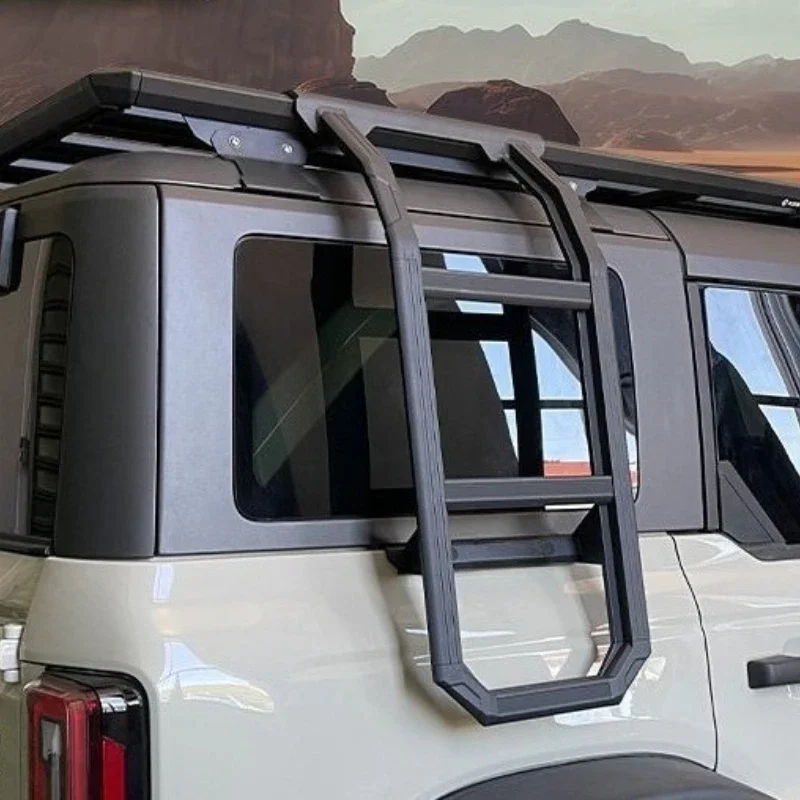 Roof platform luggage rack expansion side ladder off-road installation non-destructive installation