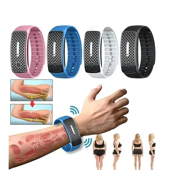 Pulsera ultrasónica con forma de cuerpo, pulsera inteligente magnética de desintoxicación linfática, podómetro de Fitness con frecuencia cardíaca