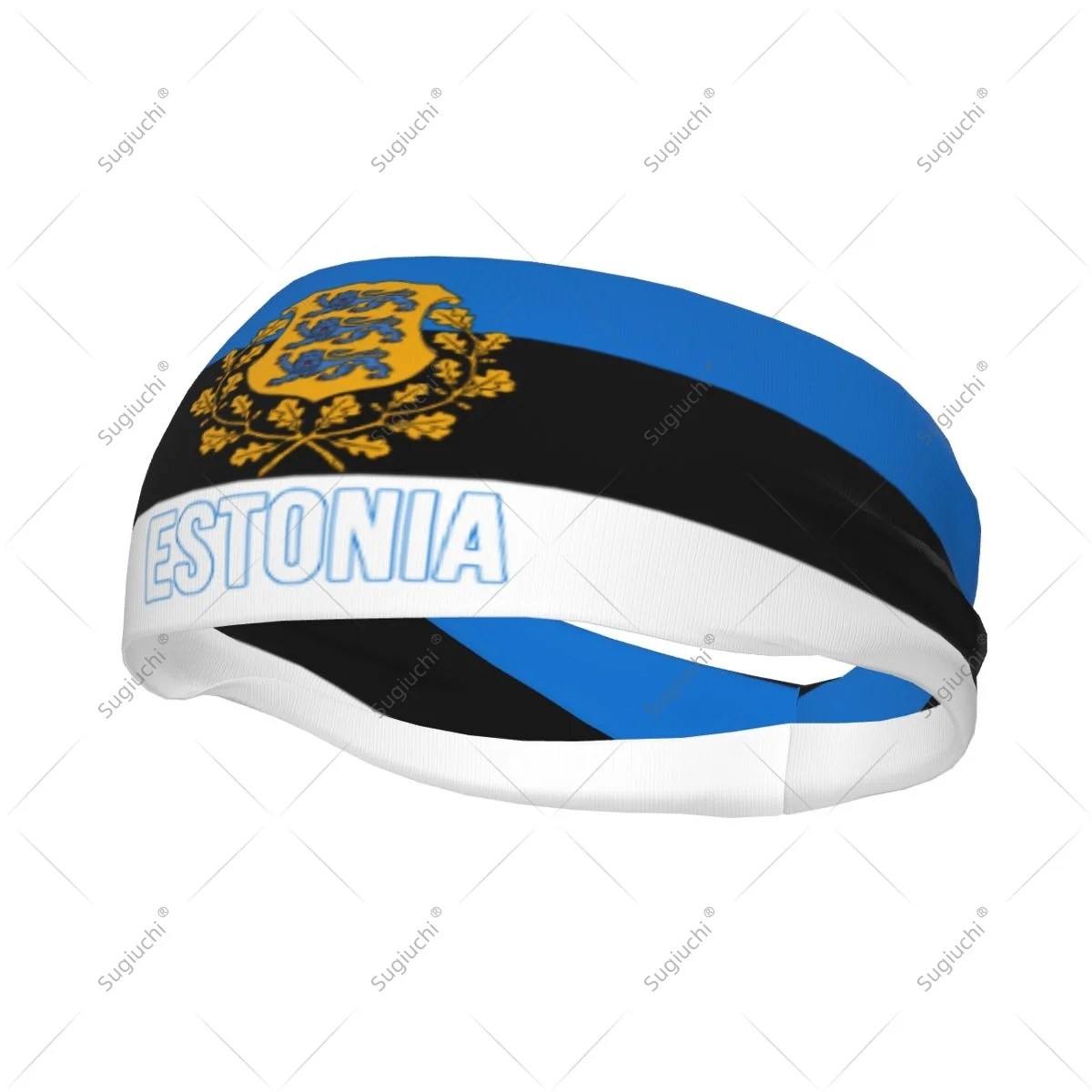 

Men Women Estonia Flag Elastic Wide Headbands For Yoga Fitness Tennis Running Gym Sports