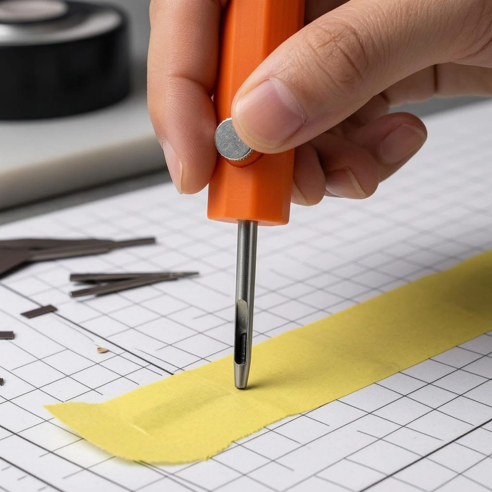 Circular Scriber Compact Model Paper Cutter Hole-Making Tool Hollow Tip Adjustable Paper Circle Cutter Portable