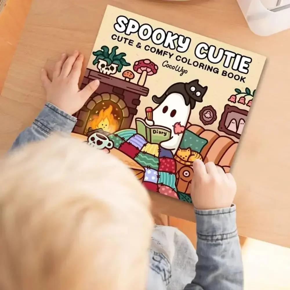 Spooky Cutie Coloring Book In Cozy Moments For Relaxation Educational Graffiti Painting Book Featuring Adorable Creepy Creatures