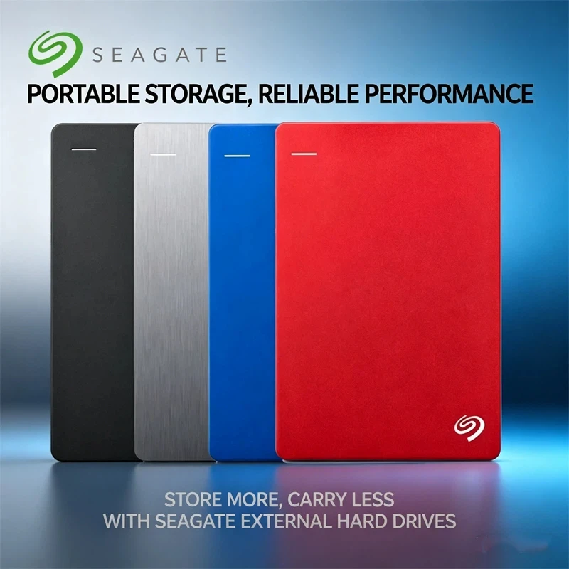 Disco Duro Externo Seagate de 500GB/1TB/2TB de Capacidad, Ultrafino, Portátil de 2.5 Pulgadas, Alta Velocidad para Almacenamiento Rápido y Copia de Seguridad Segura