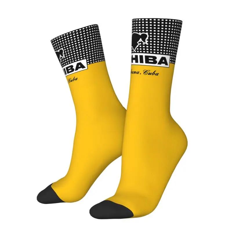 Funny Print Cohiba Habana Cuba Cigar Socks for Women Men Stretchy Summer Autumn Winter Crew Socks