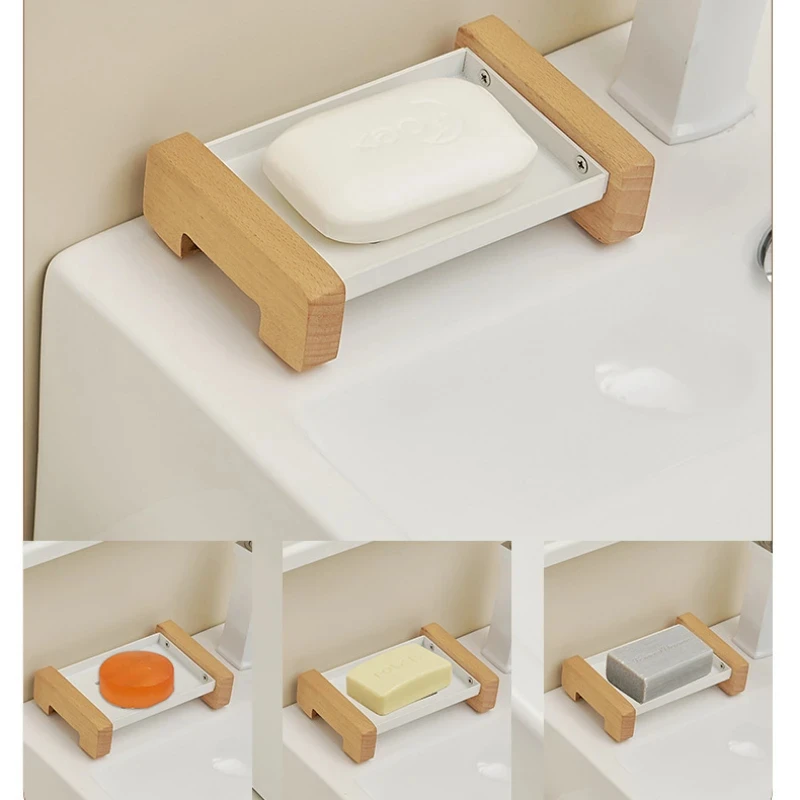 Wood Bathroom kitchen soap box，bathroom accessories，toilet soap storage case drain soap dish holder，Soap Dishes