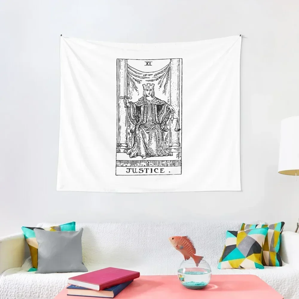 

Tarot Card : Justice black & white Tapestry House Decoration Room Ornaments Tapestry