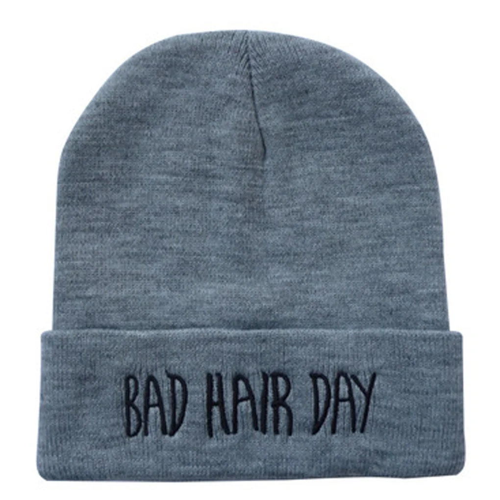 ใหม่ Unisex แฟชั่นผู้หญิง Mens ฤดูหนาว Bad Hair Day Snap กลับ Beanies หมวกหมวก Hip Hop กีฬาอบอุ่นหมวกสกี