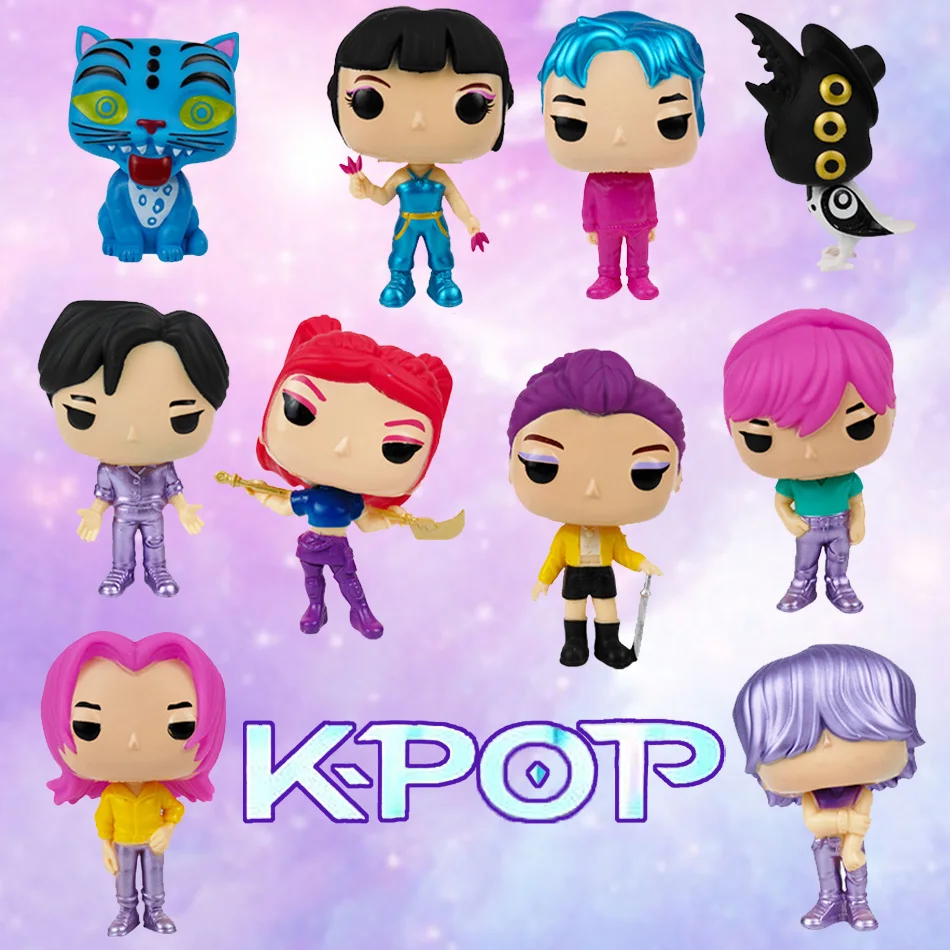 

2025 New Anime KPOP Demon Hunters Figure - Rumis Miras Zoeys Tiger Toy for Kids Desk Decoration Statues Ornament Birthday Gift