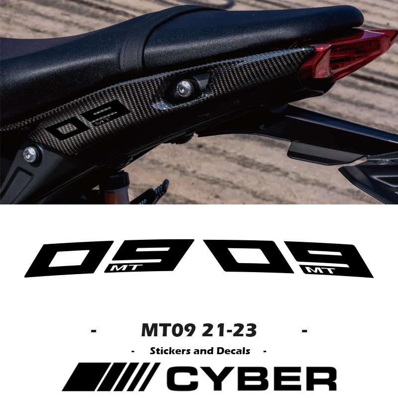 

MT09 Motorcycle Stickers For YAMAHA MT-09 MT-09SP 2021-2023 New Fairing Shell Rear Tail MT Sticker Decal Hollow Line