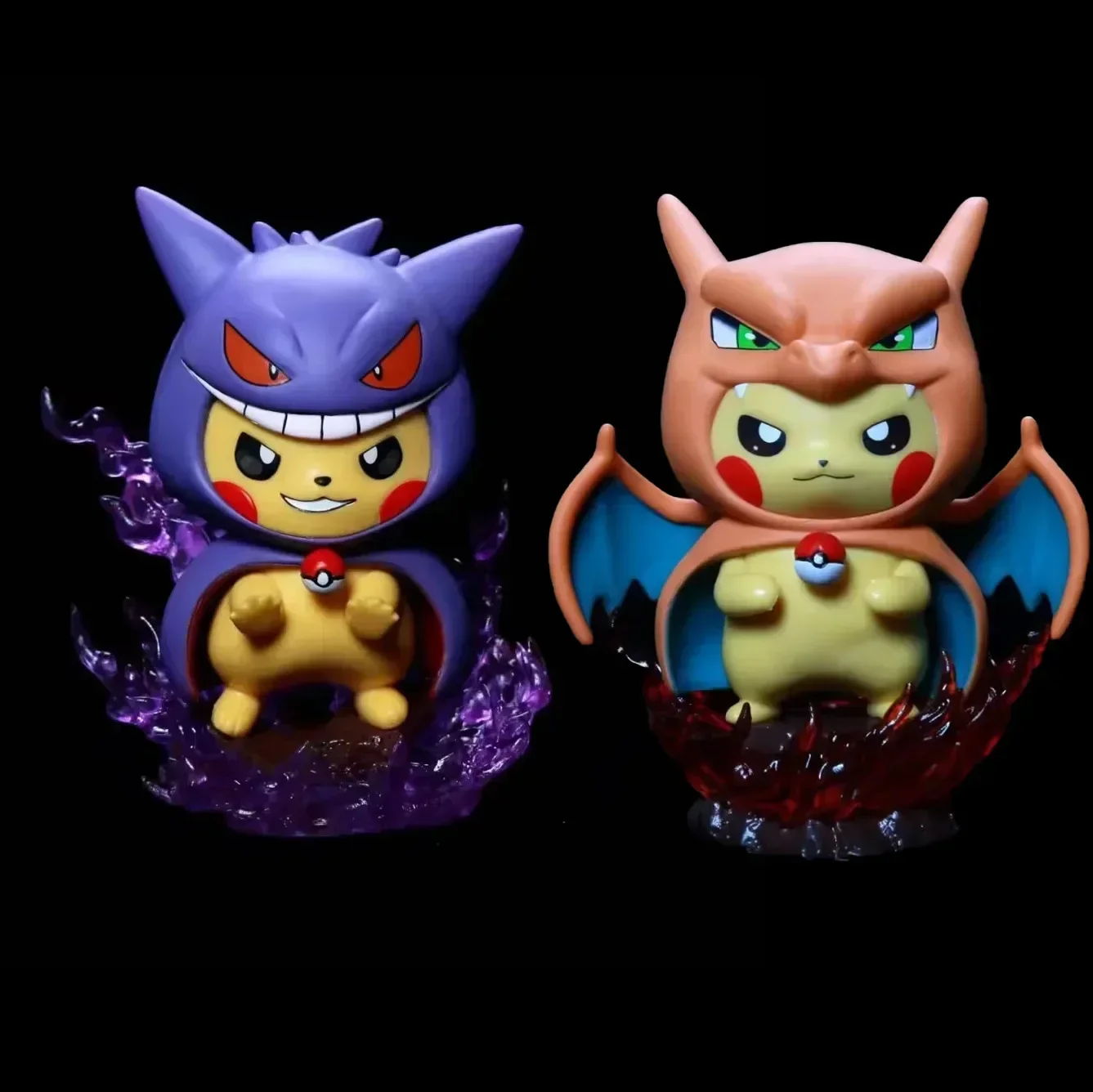 12cm Pokemon Figure Pikachu Cos Gengar Charizard Model Doll Collectible Toy Gifts Cartoon Kawaii Figurine Statue Anime Figures