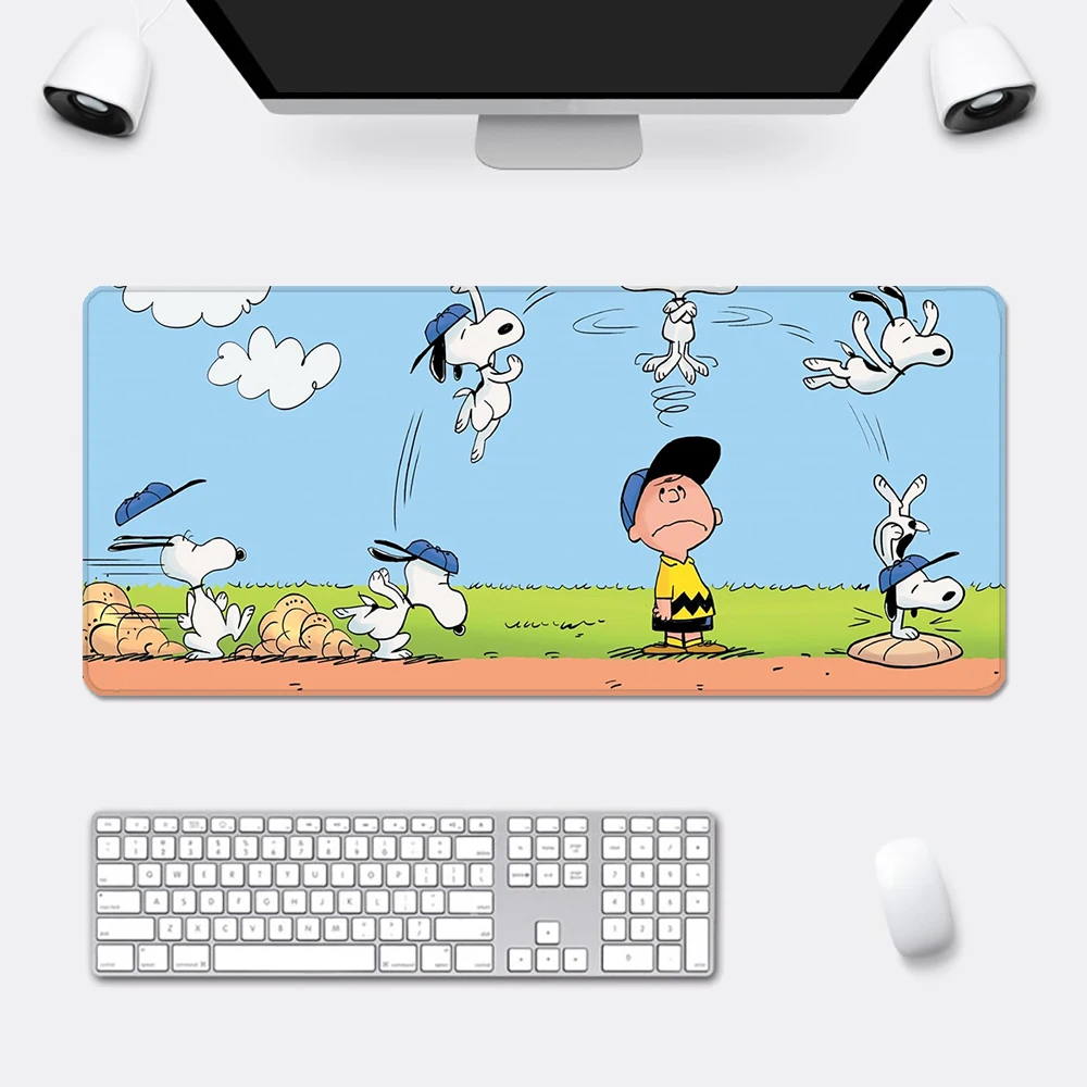 Cartoon Cute Dog S-Snoopys Mousepad HD Printing Computer Gamers Locking Edge Non-slip Mouse Pad XXL90x40cm Keyboard PC Desk Pad