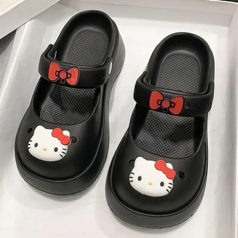 New Cartoon Sanrio Hello Kitty Kawaii Slippers Summer Girl Heart At Home Soft Slippers Family Bathroom Cute Non-Slip Slippers