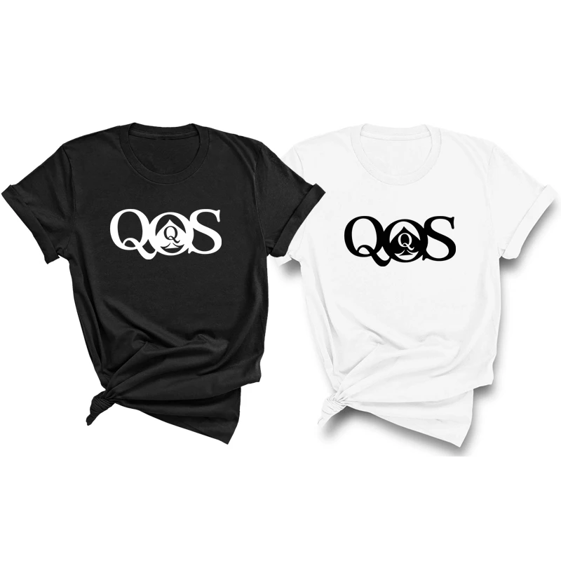 QOS Spades Cotton Tshirts for Women and Men White Sexy Home Top Tee Plus Size Summer Kawaii T-shirts My Body My Choice T-shirt