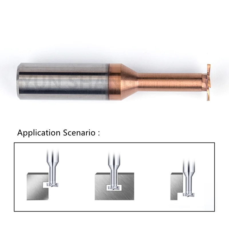 T Type Grooving Milling Cutter Overall Alloy Tungsten Steel Slotting Router Bits CNC Tool Endmill T-slot Milling D4mm-12mm