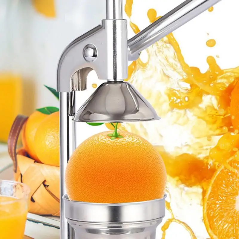 Hand Press Juicer Machine Professional Citrus Juicer Hand Press Citrus Squeezer Machine Stainless Steel Lemon Juicer