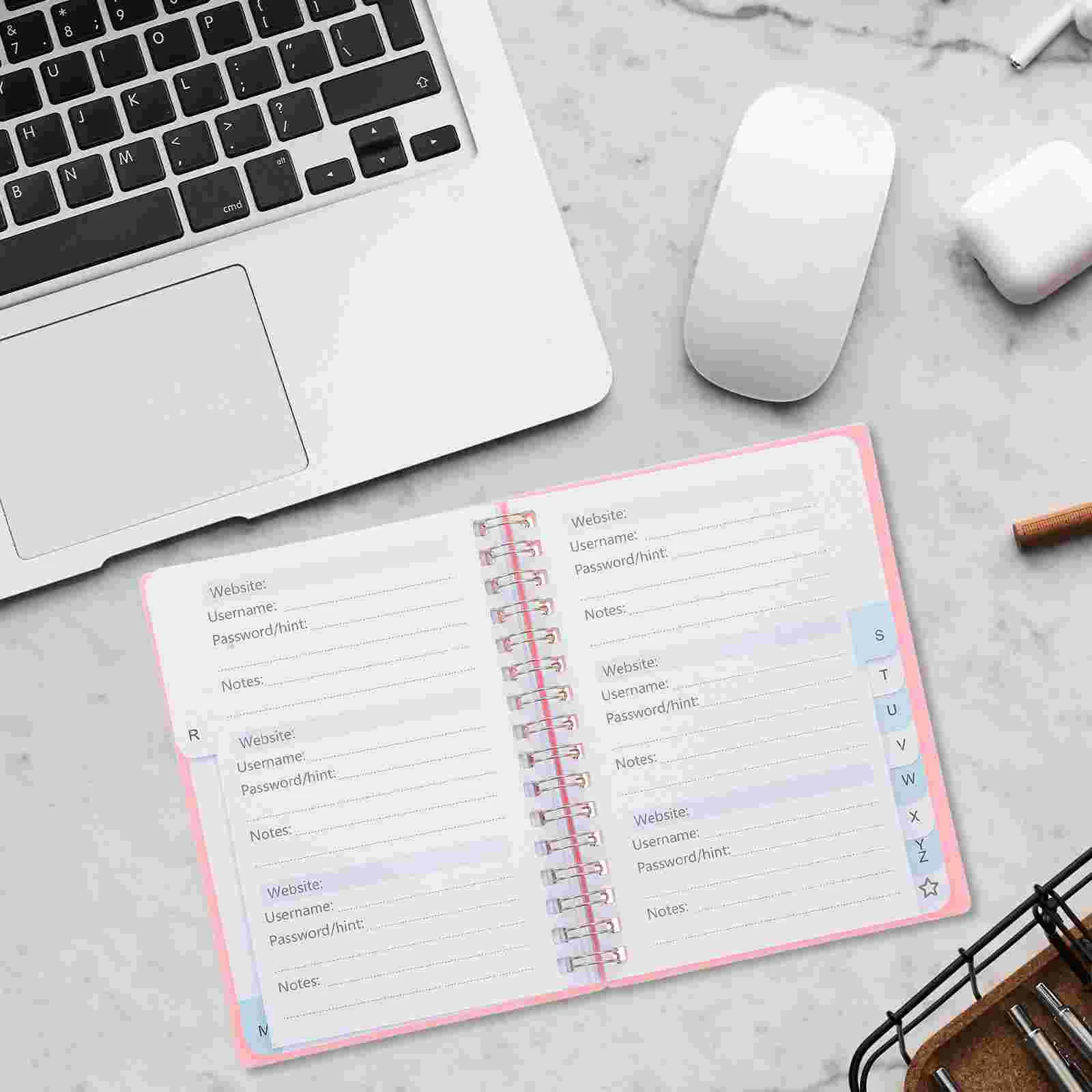 كتاب إدارة كلمة المرور، كتب ملاحظات صغيرة، تسمية كلمات المرور، سجل وردي لكبار السن