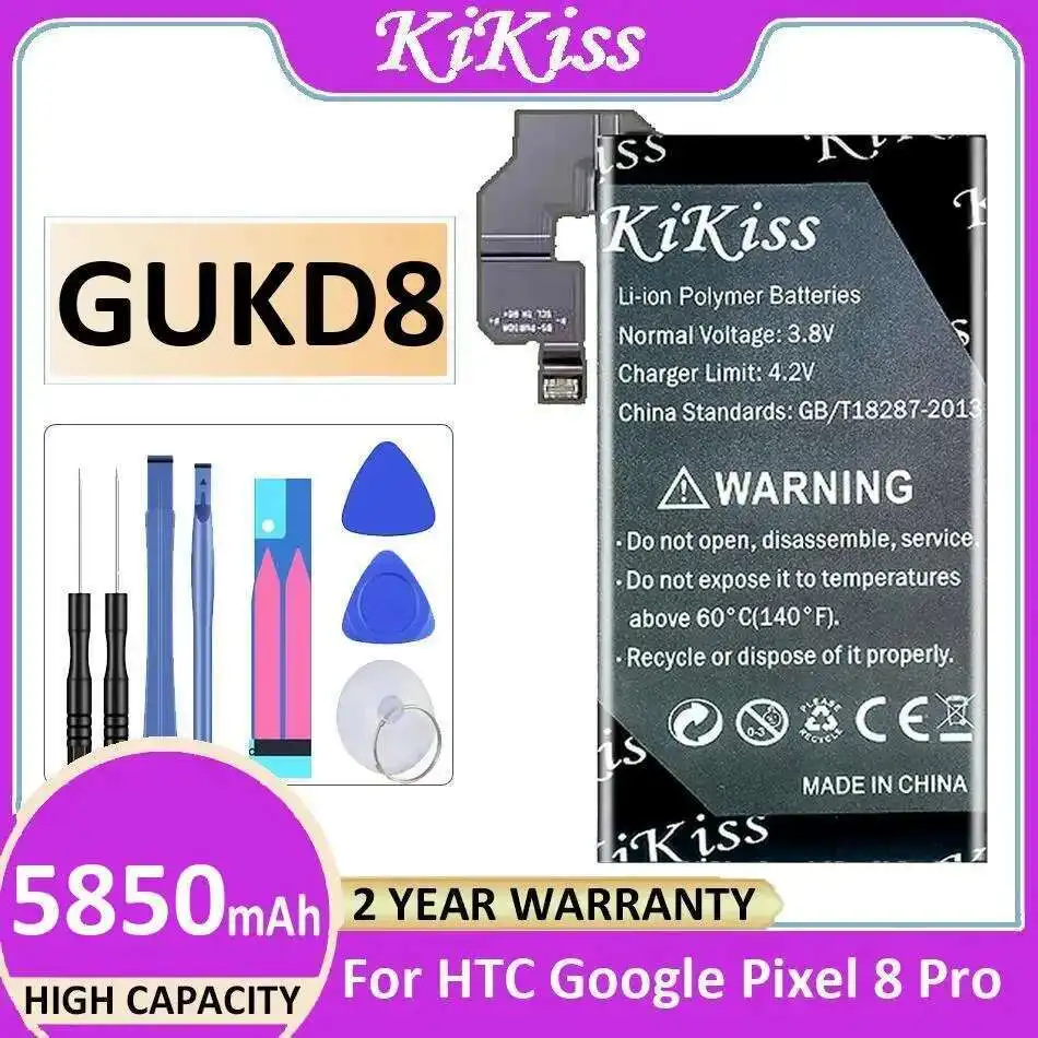 

Long Lasting 5850Mah For Htc Google Pixel 8 Pro Mobile Phone Battery GUKD8