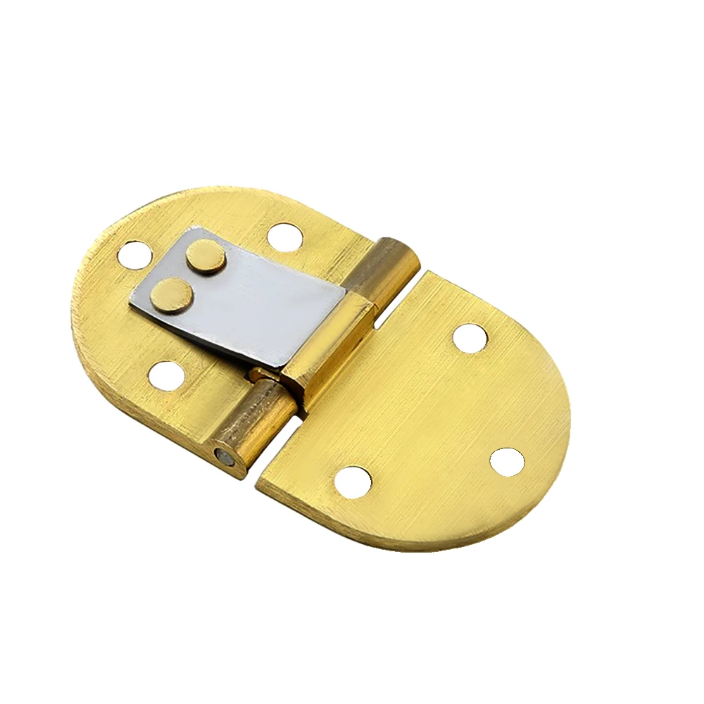2Sets 65x38mm Brass Tray Hinge Round Edges Suitable for Folding Table Computer Desk Wardrobe Windows Doors Dining Table