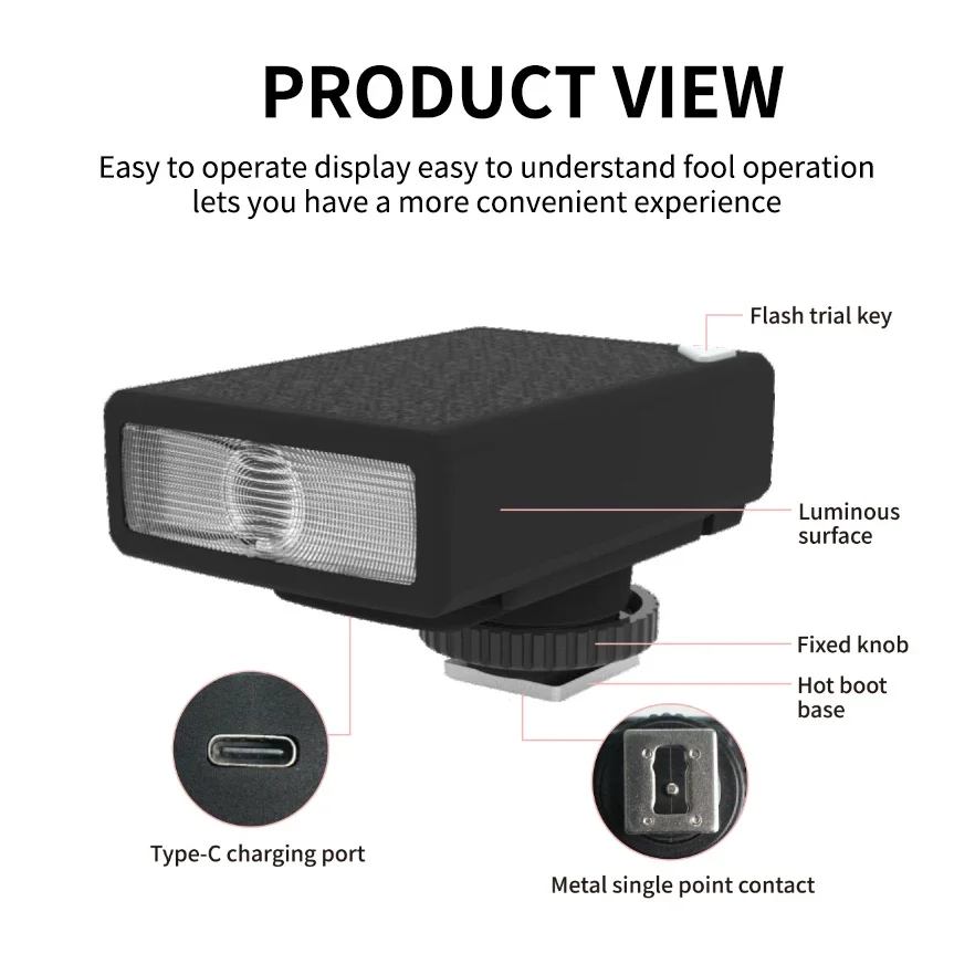 

Mini Camera Flash Speedlite GN10 5600K Standard Hot Shoe Mount for Sony Canon Nikon Panasonic Olympus DSLR Camera