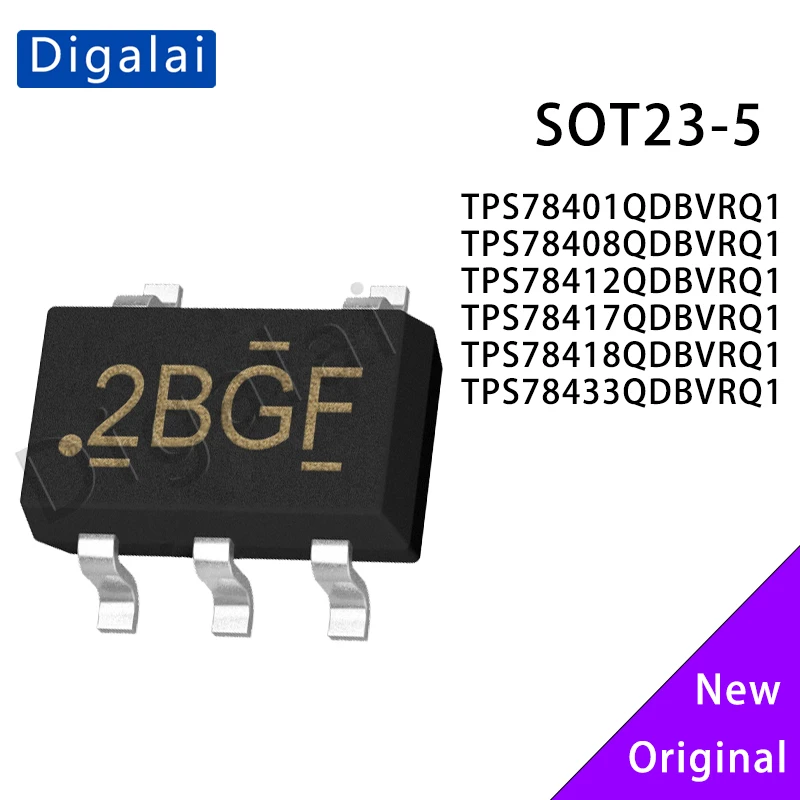 

Original TPS78401/78408/78412/78417/418/78433QDBVRQ1 LDO Regulator Ultra-Low Noise IC Chip 0.8-5V 0.5A SOT-23-5 Bulk Stock