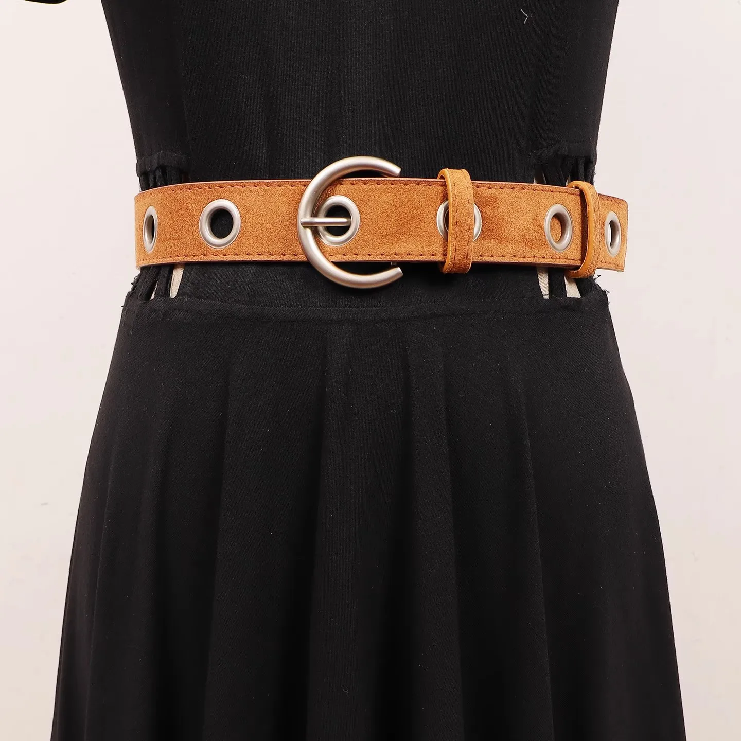 가짜 스웨이드 가죽 벨트 여성 PU 가죽 속이 빈 Cummerbunds 여성 드레스 코르셋 허리띠 벨트 장식 와이드 벨트 R2640