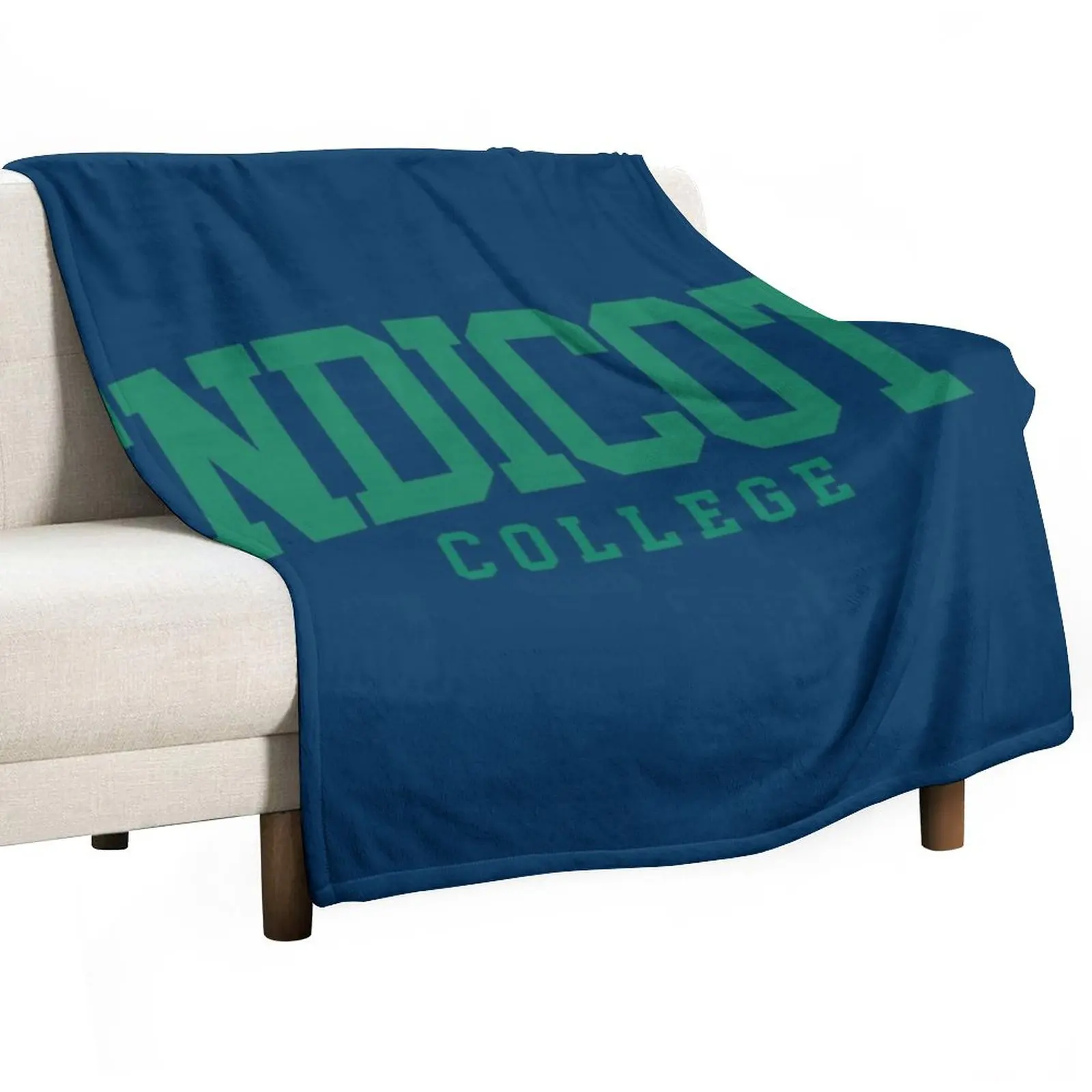 

endicott - college font curved Throw Blanket Decorative Sofa Luxury Designer Stuffeds Blankets