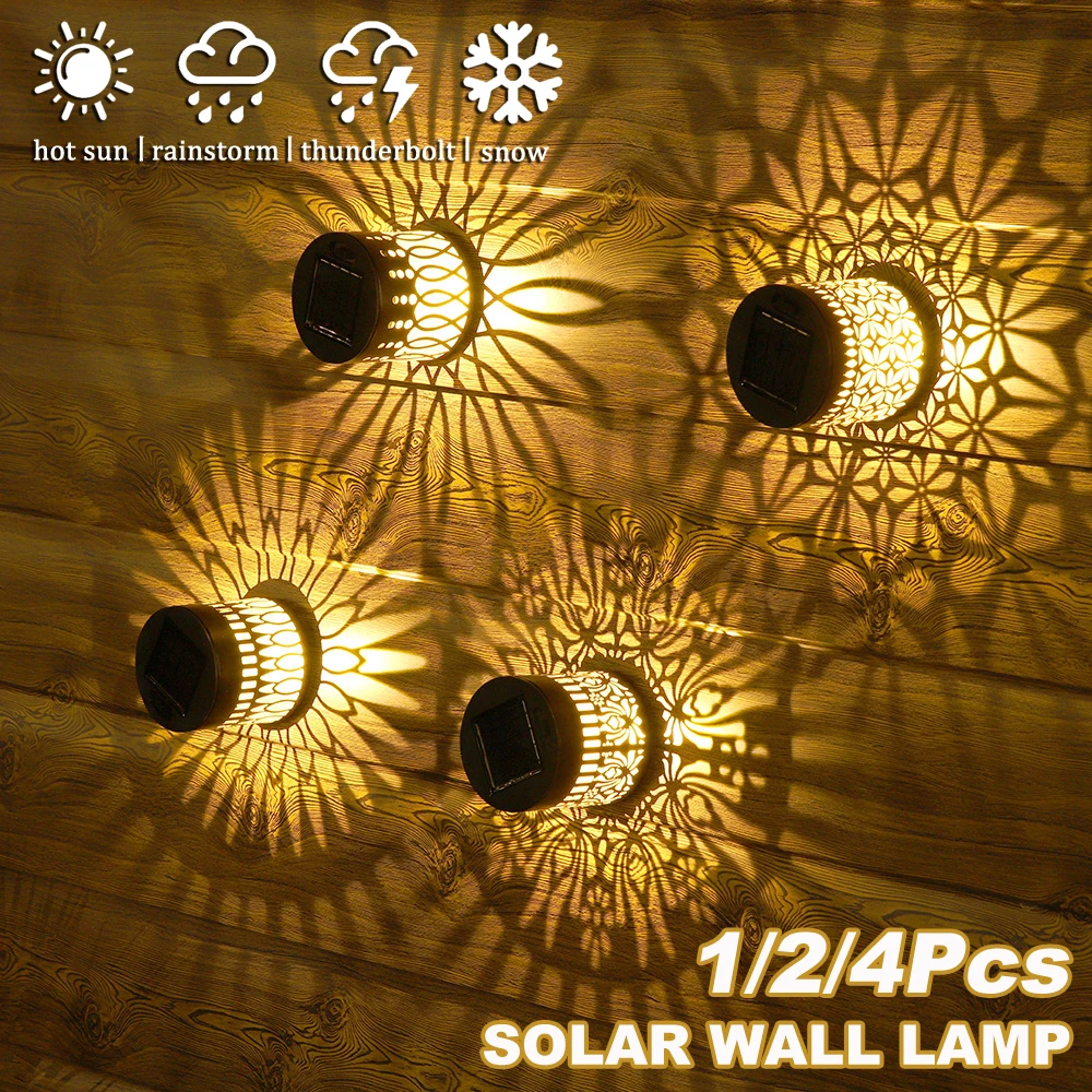 

New Solar Wall Light Waterproof Outdoor Projection Lamp for Garden Yard Terrace Patio Walkway Landscape Decorative Spotlight