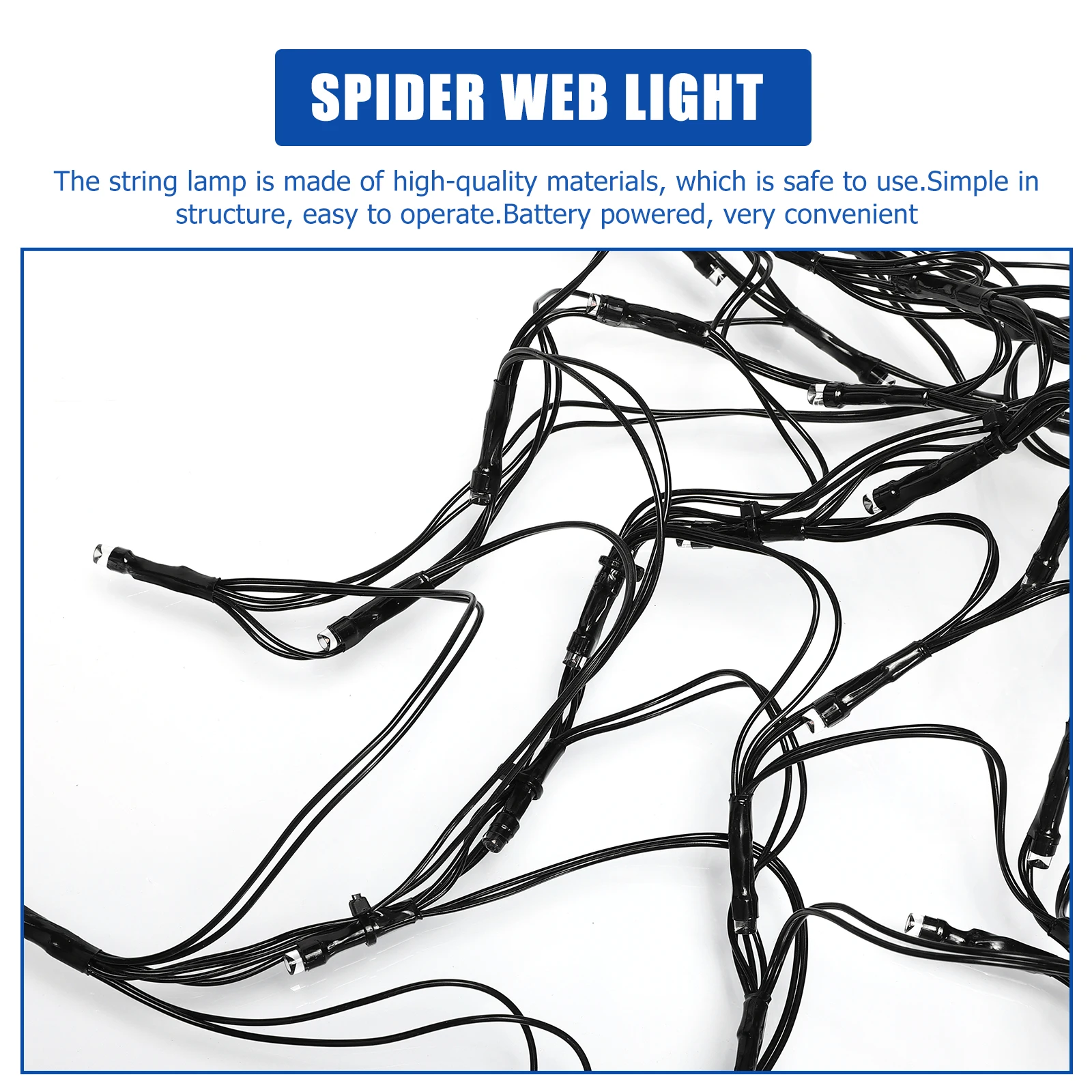 

Spider Halloween Decorations Indoor Scary Haunted House Prop LED Decorative Lighted Plastic Scene