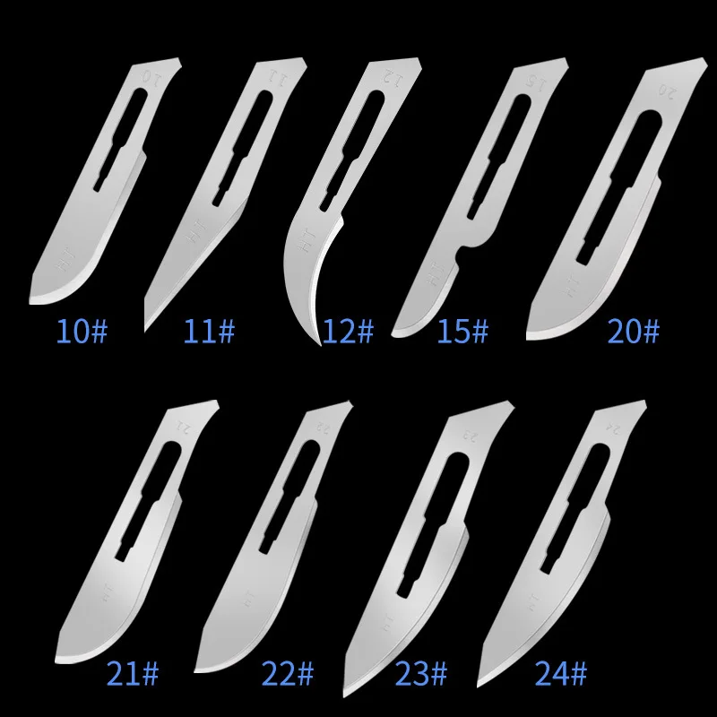 Huatuo العلامة التجارية الطبية شفرات معقمة الكربون الصلب فائدة نحت باديكير سكين جراحي (متعددة محددة #2