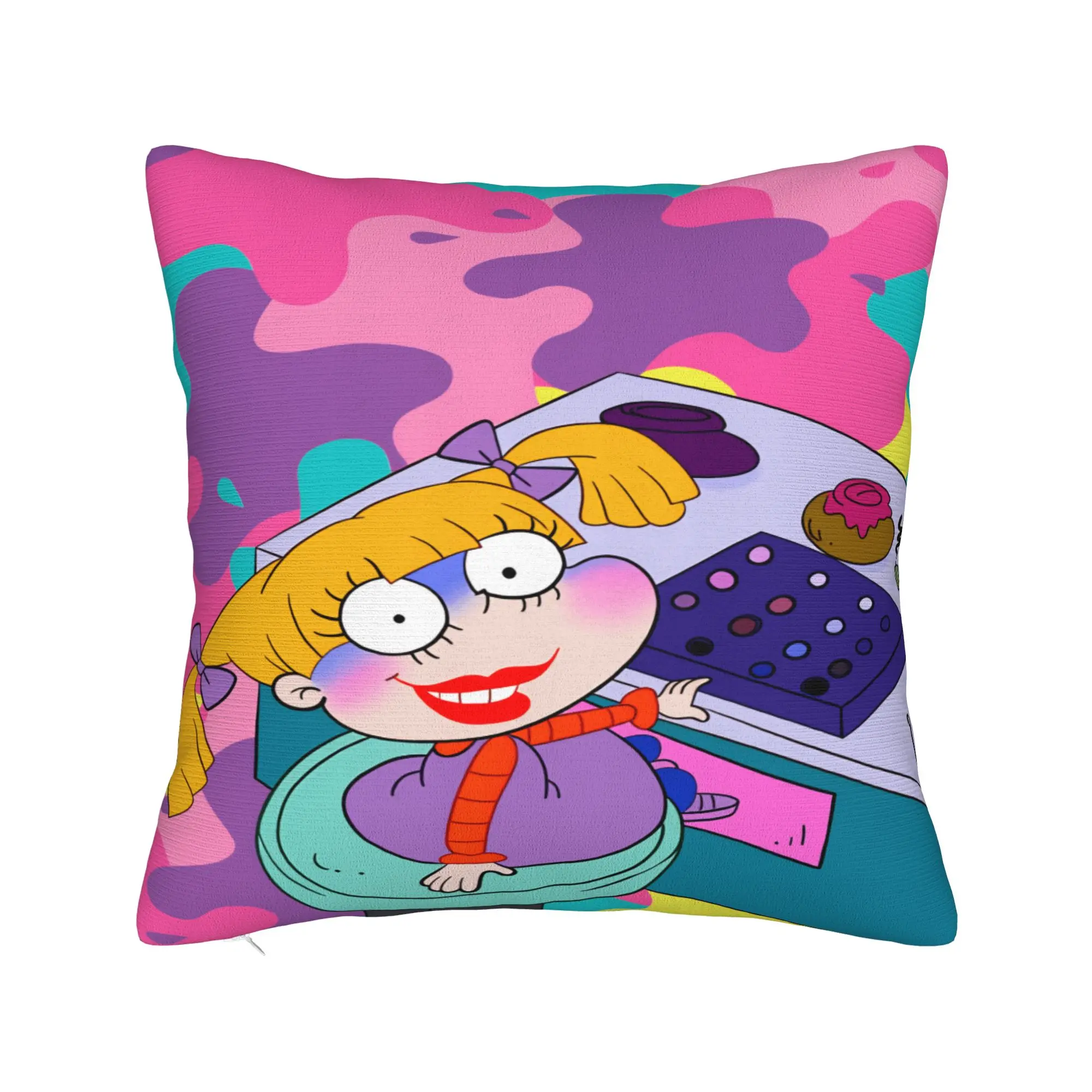R-Rugrats Angelica Pickles Pillow Case  Soft Pillow Cover For Wedding Party Home Decor Vintage Pillowcases