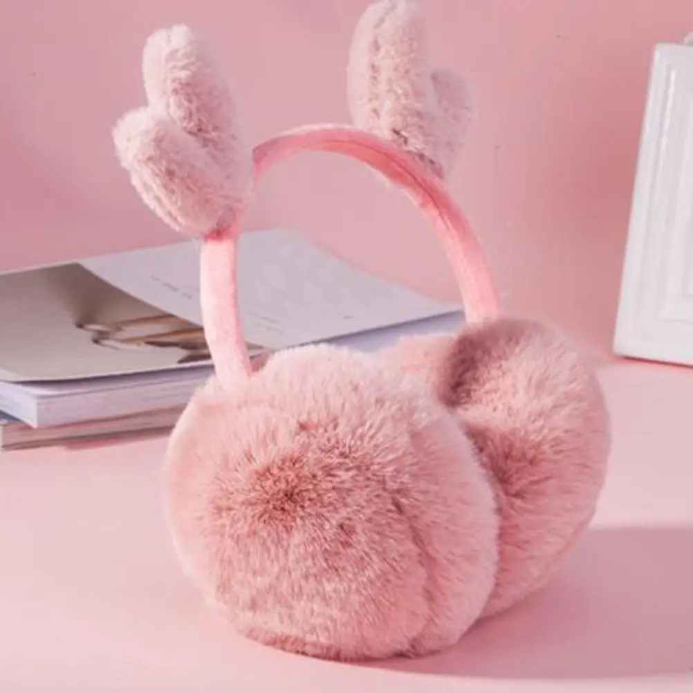 1Pcs Deer Antler Earmuff Comfortable Outdoor Winter Ear Warmer Lovely Design Kids Gift Ear Muff Outdoor Winter Earmuff