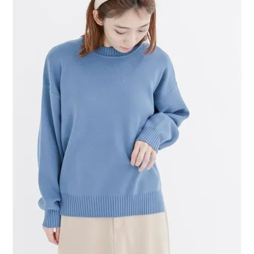 

Loose Fit round Ne Pullover Sweater Women's Color Simple Design Elastici Good New Sle Japanese Sle Knitwear