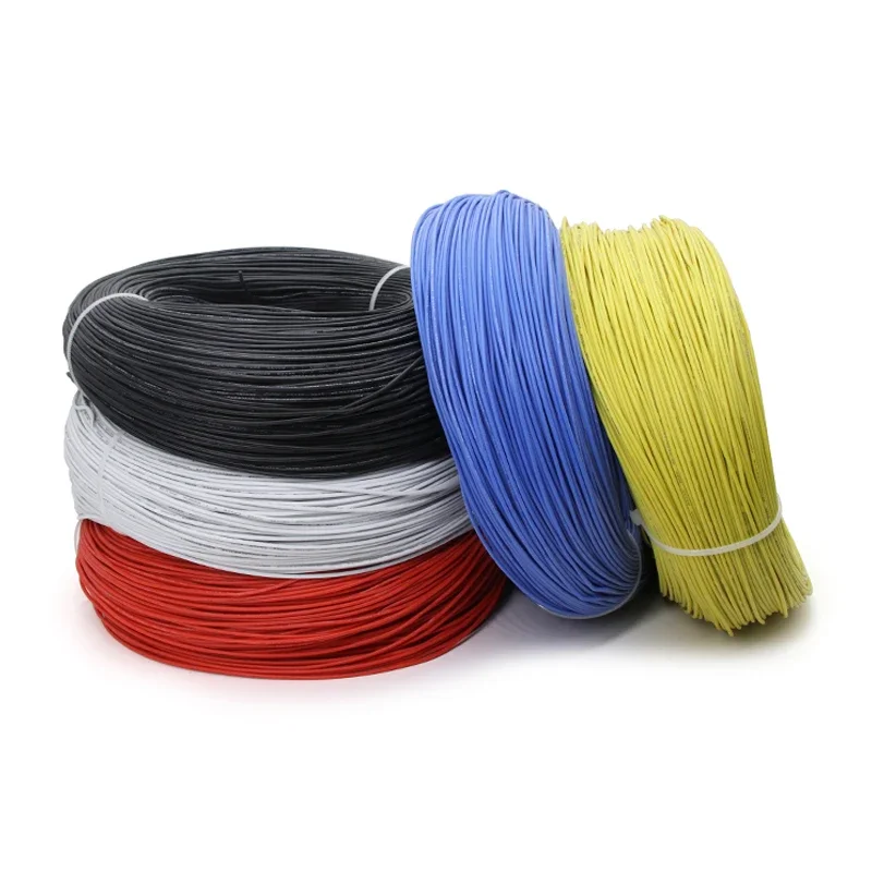 2M/5M UL3239 Copper Wire 30 28 26 24 22 20 18 16 14 12 10 8 AWG Silicone Insulated Tinned Copper 3KV DIY LED Electronic Cable