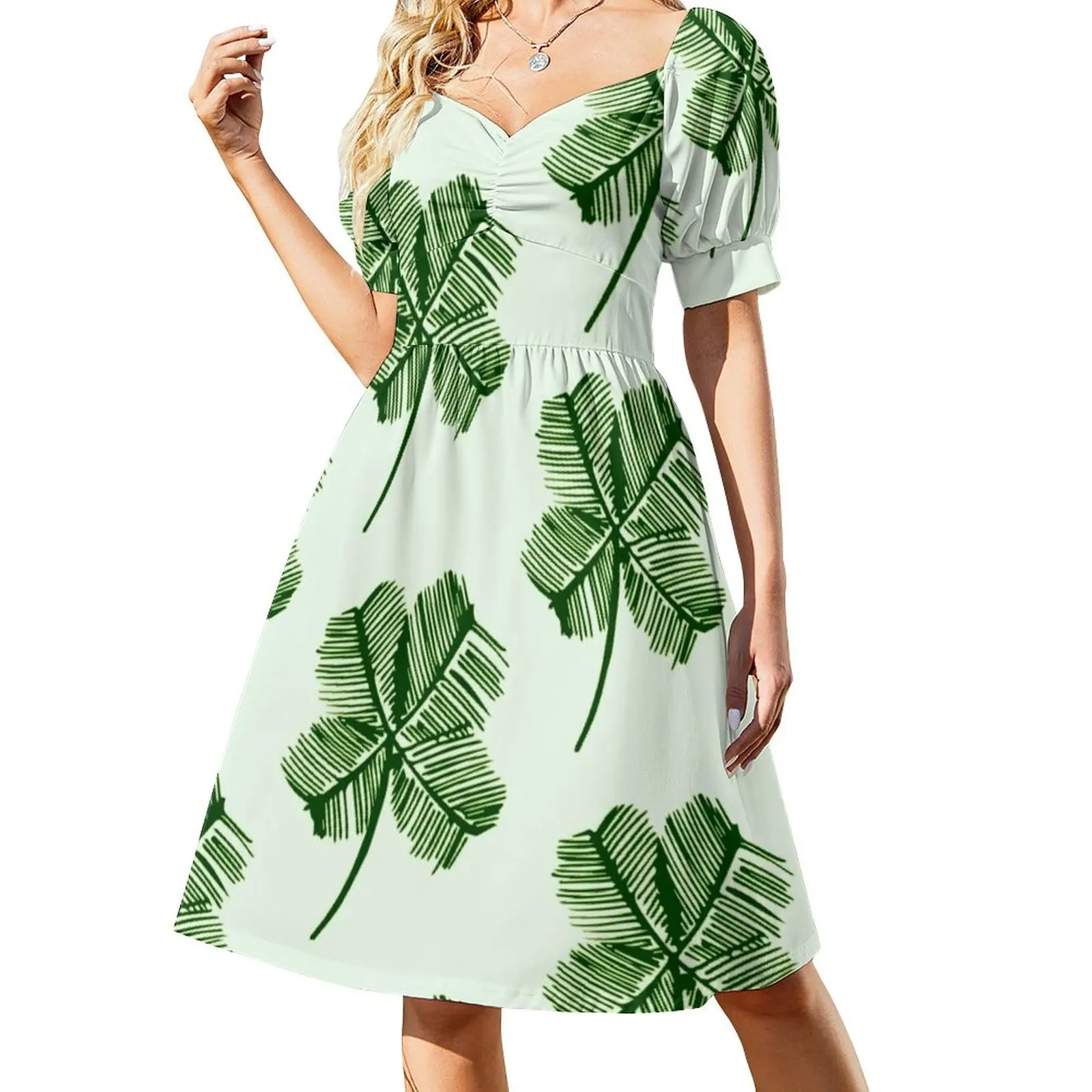 Lucky Shamrock Pattern Dress ladies dresses for special occasion Dress for pregnant women