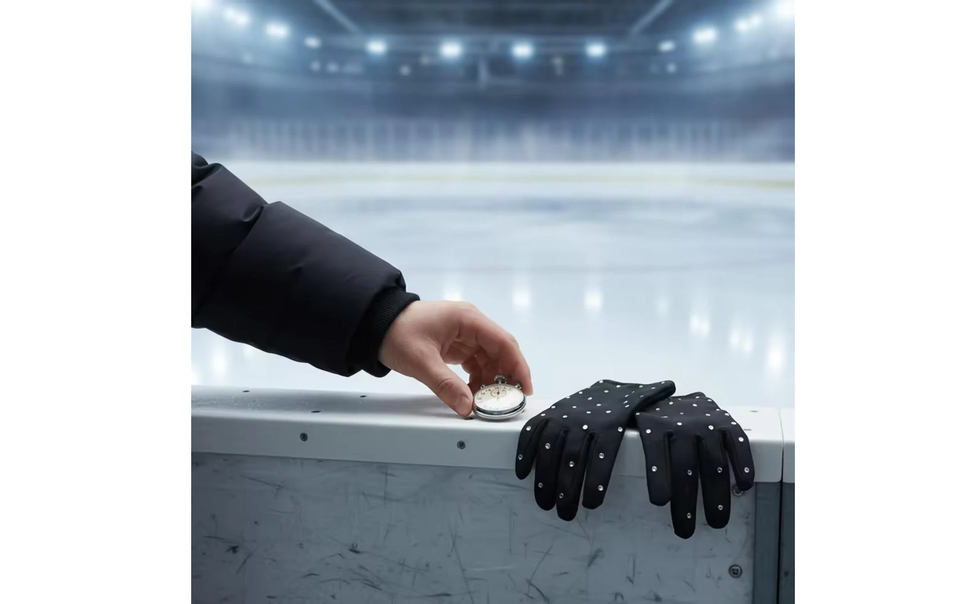 Rhinestone Gloves Sparkling Gloves with Rhinestones Costume Accessory Slim-Fitting Lightweight for Performers