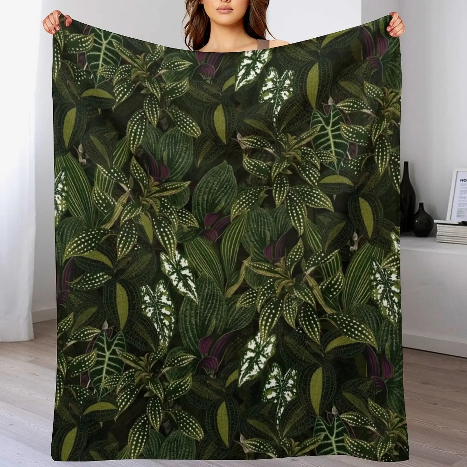 

Mystic Exotic Botanical Night Garden Throw Blanket Summer Beddings Stuffeds for sofa Luxury Designer Blankets