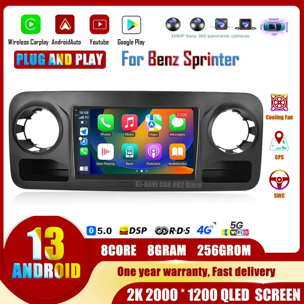 

Android Radio for Benz Sprinter 2018-2022 Mirror Link Touch Screen Stereo Head Unit Intelligent System Car Multimedia Player GPS