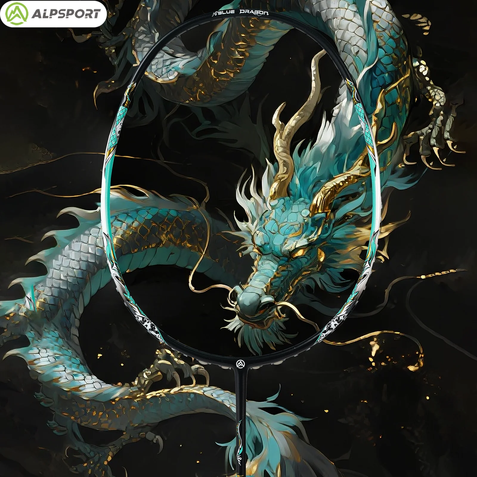 ALPSPORT Blue Dragon 5U 75g raqueta de bádminton aeroespacial de fibra de carbono equipo deportivo al aire libre Original Raket ofensivo