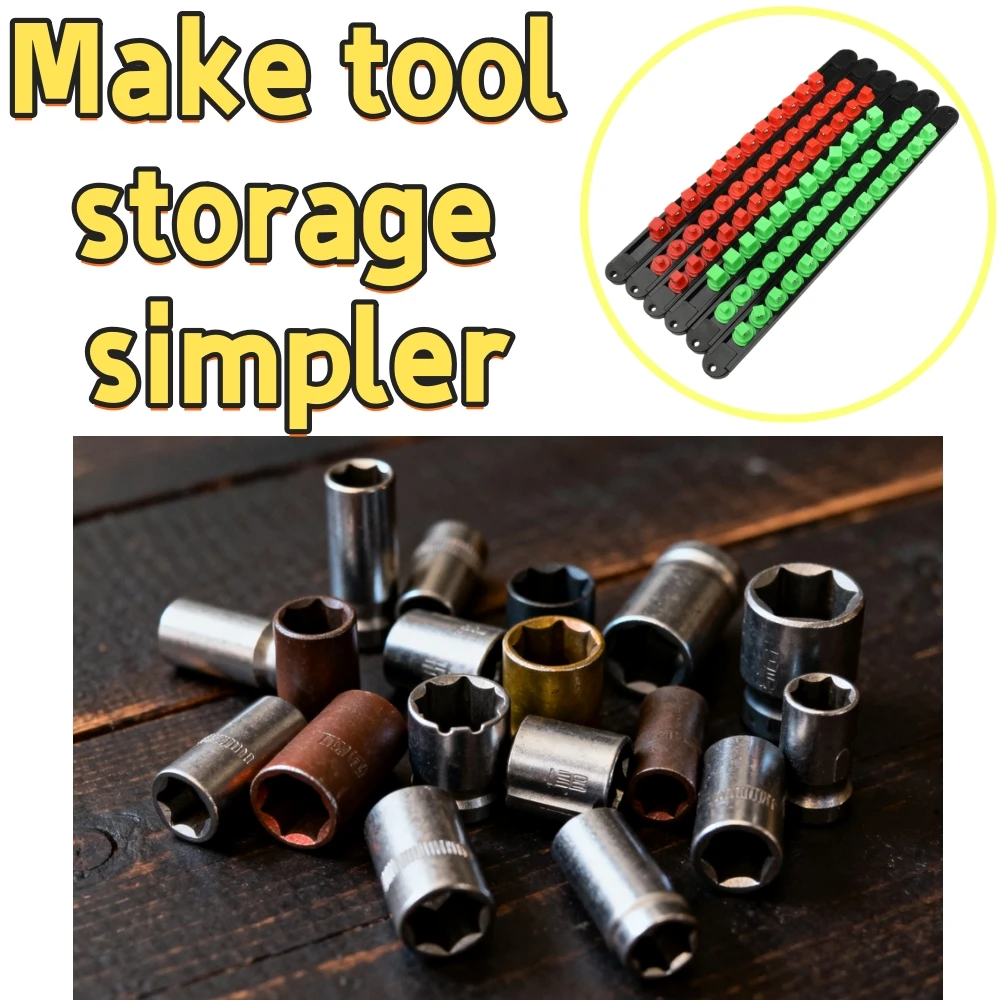 360 درجة الدورية كم حامل المنظم ABS البلاستيك ل 1/2 1/4 3/8 بوصة مآخذ جدار الجدول درج جبل تخزين الأدوات #1