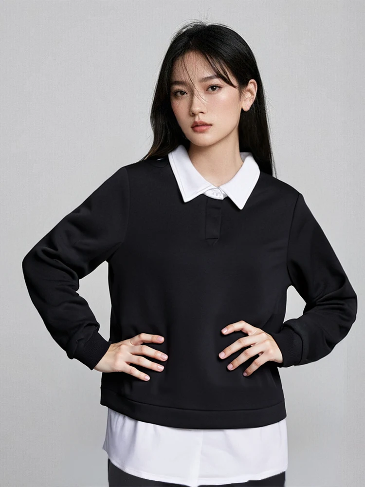 Plus size women's autumn and winter casual loose sweatshirt high waist skirt plus fleece thickened two-piece set 2024 new model