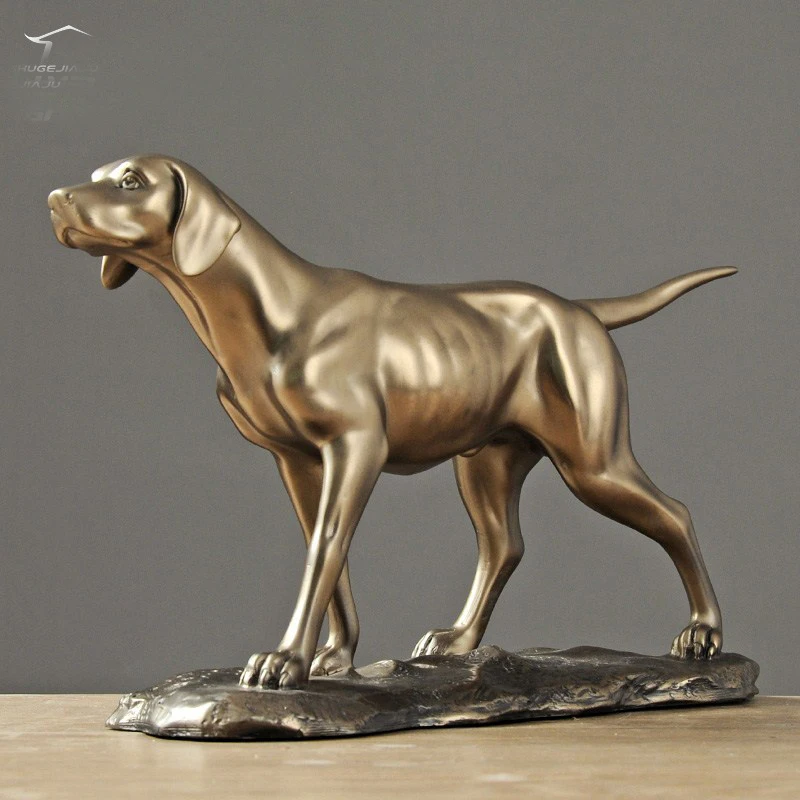 

TOP COOL ART # OFFICE HOME LIVING ROOM STORE LOBBY BUSINESS DECORATION 3D ANIMAL POINTER HOUND DOG ART STATUE SCULPTURE