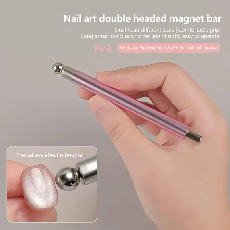 Double Headed Nail Cat Eye Magnet Stick Strong Magnetic Create Vivid Cat Eye Effect Tool for DIY Salon Manicure