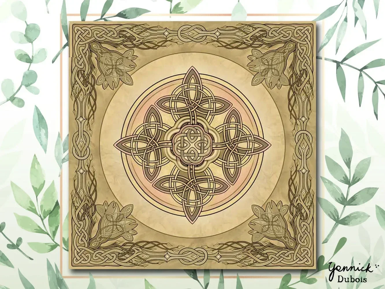 Vintage Celtic Knot Altar Tablecloth Pagan Witchcraft Tarot Mat Irish Celtic Home Decor Table Cover